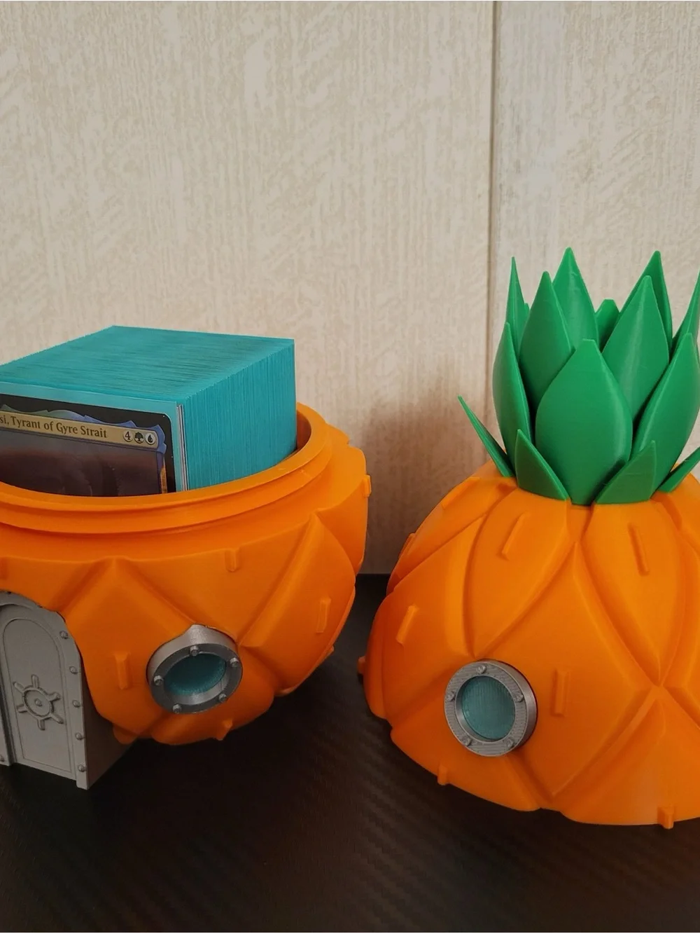 SpongeBob Pineapple MTG Commander Deck Box Card Storage Handmade
